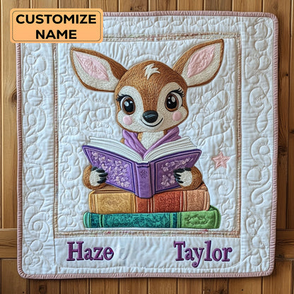 Book Nook Deer WN3007014CL Personalized Baby Quilt
