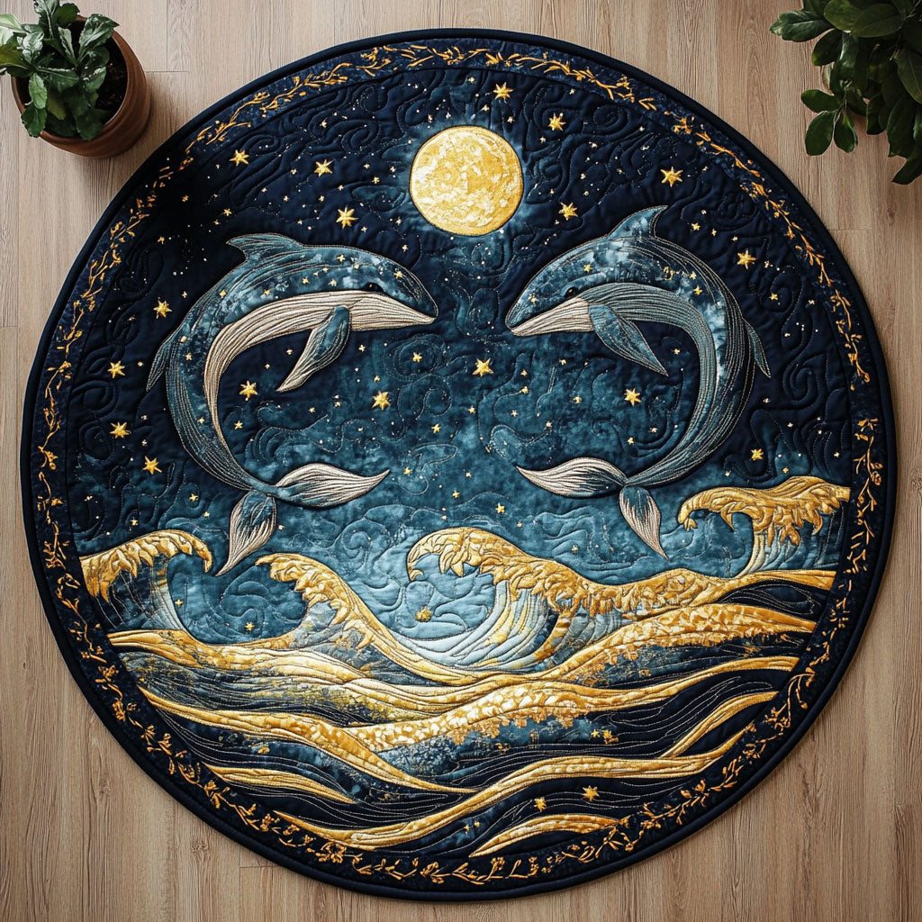 Mystic Whale CW3005623CL Quilted Round Mat