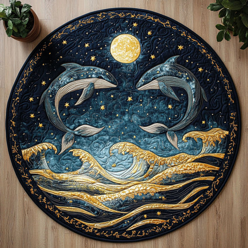 Mystic Whale CW3005623CL Quilted Round Mat