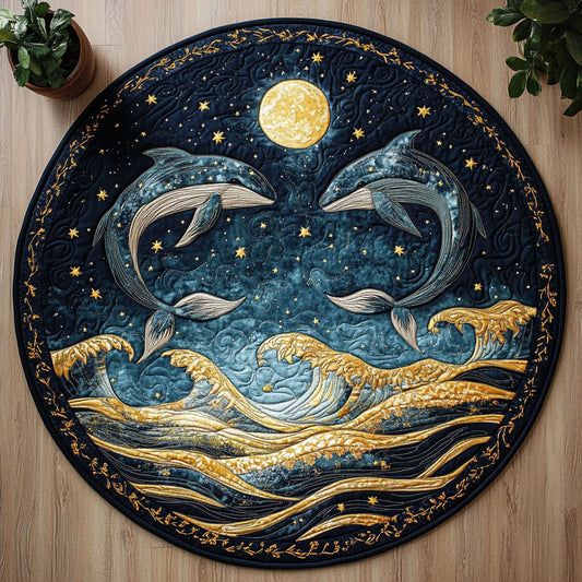 Mystic Whale CW3005623CL Quilted Round Mat
