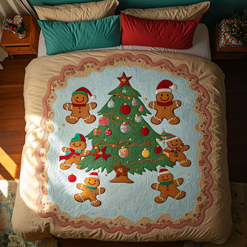 Gingerbread Merry Snowfall WN1811020CL Duvet Cover Set