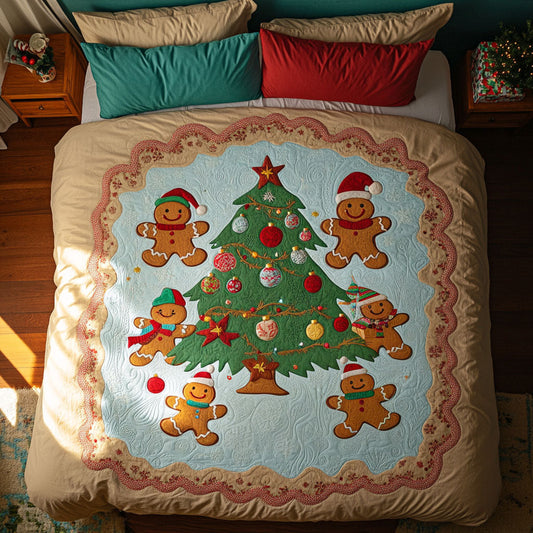 Gingerbread Merry Snowfall WN1811020CL Duvet Cover Set