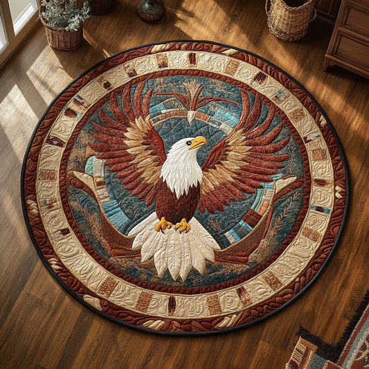 Vintage Native Eagle WY3004035CL Quilted Round Mat