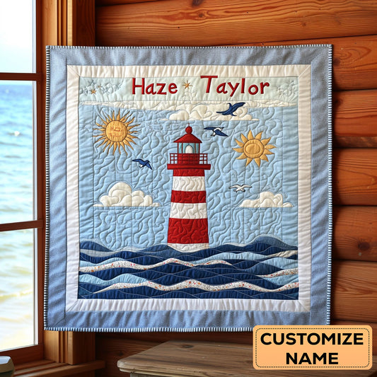 Little Lighthouse WN3107033CL Personalized Baby Quilt