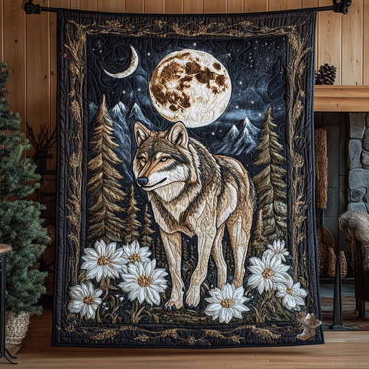 Wolf Under The Moonlight WU2210015CL Quilt