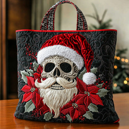 Skull Winter Light CW0810054CL Quilted Tote Bag