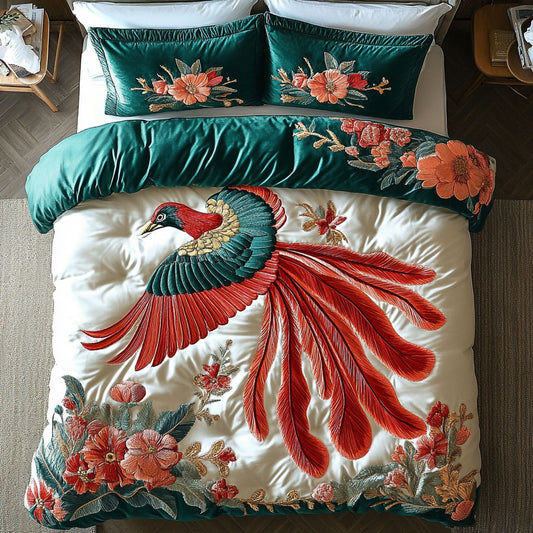 Radiant Scarlet Wings CW2509048CL Duvet Cover Set