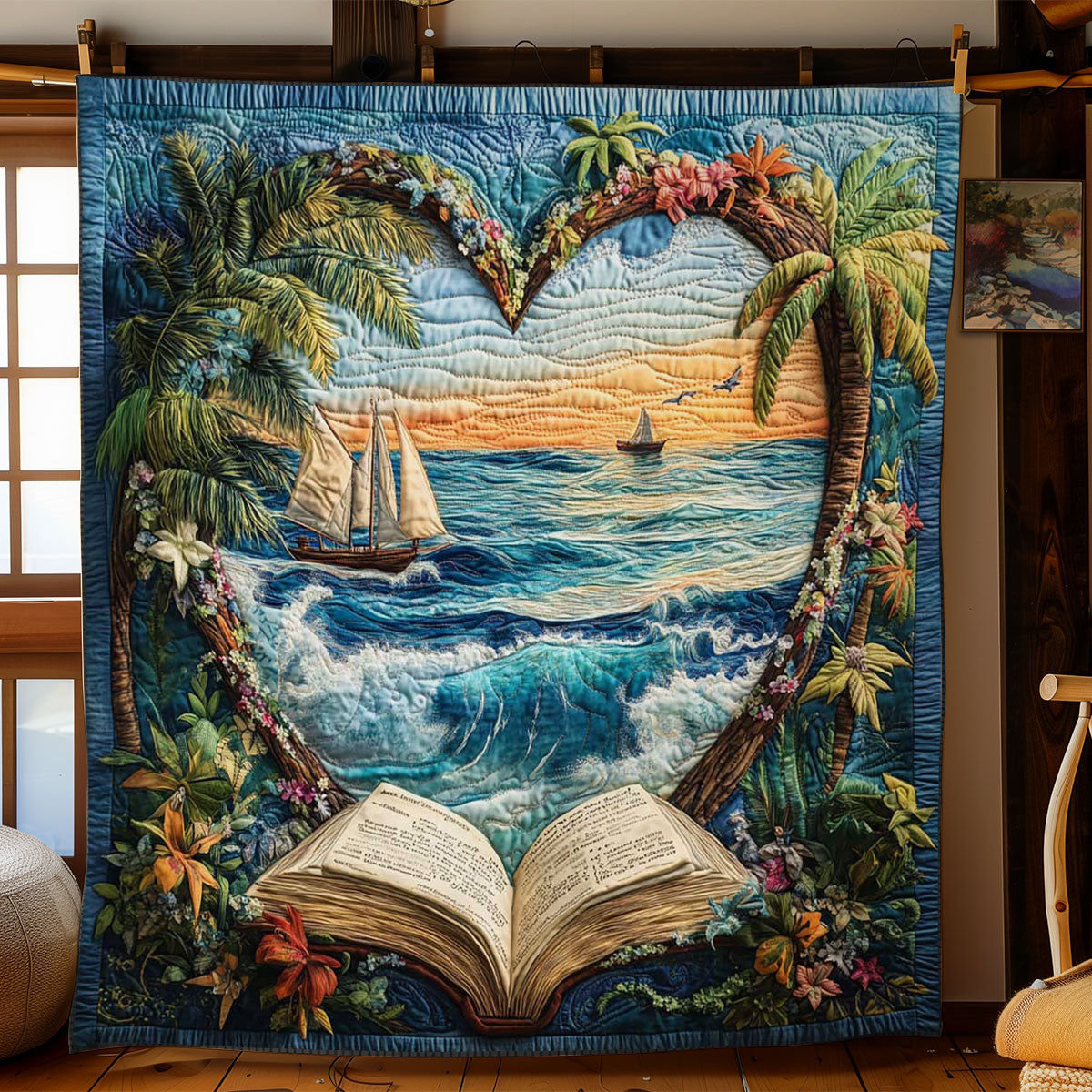 Ocean Storybook WN1401013CL Quilt