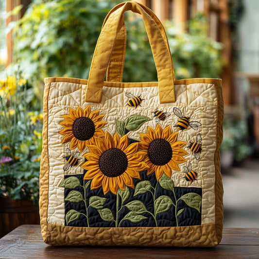 Sunflower Hive CP2209018CL Quilted Tote Bag