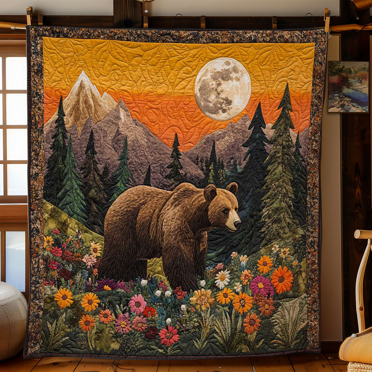 Wildflower Bear WN1003007CL Quilt