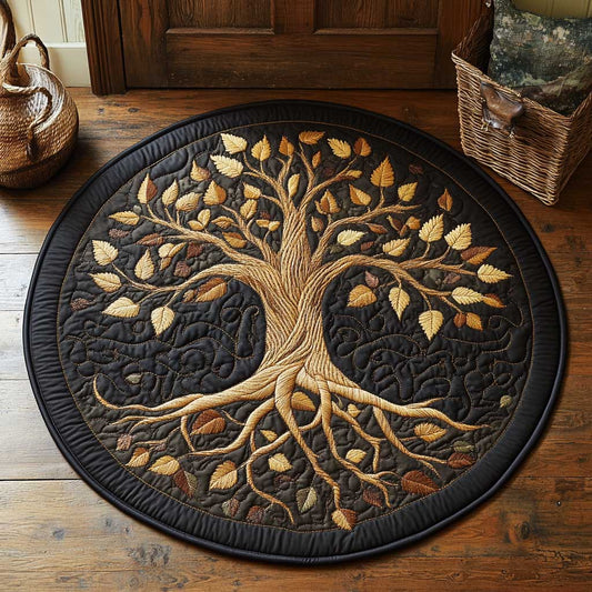 Majestic Tree Of Life WN2103097CL Quilted Round Mat