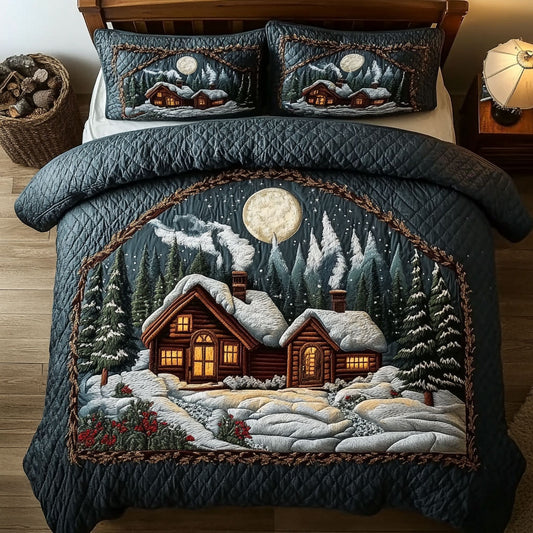 Frozen Moon Forest Cabin WN0110020CL Duvet Cover Set