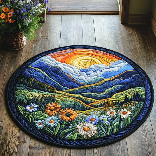 Brilliant Garden CQ1904010CL Quilted Round Mat