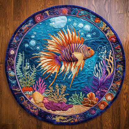 Ocean Lionfish WN2404017CL Quilted Round Mat