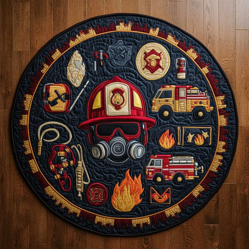 Firefighter Pride WN1205020CL Quilted Round Mat