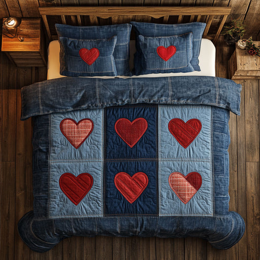 Heart Denim CW1501036CL Duvet Cover Set