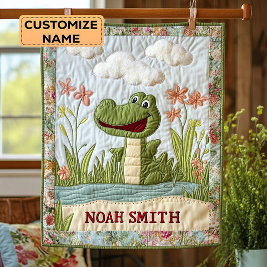 Baby Crocodile WY1807002CL Personalized Baby Quilt