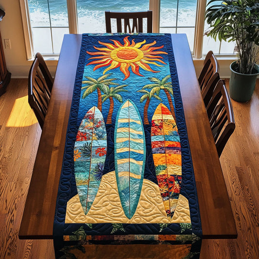Surfboard Glow WX0606049CL Quilted Table Runner