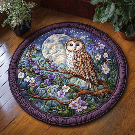 Midnight Owl CW1705210CL Quilted Round Mat