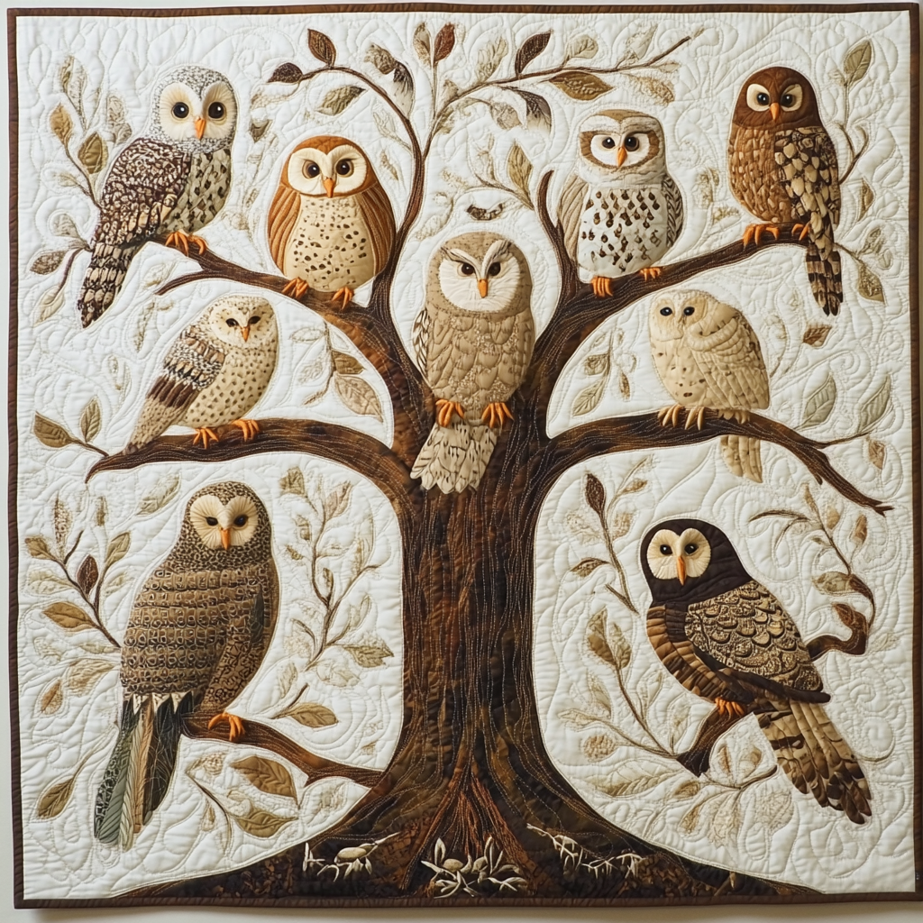 Owl Forest XR0402001CL Quilt