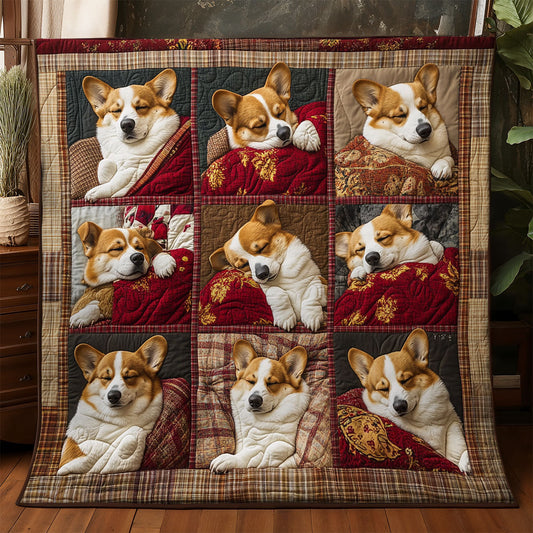 Corgi Nap Patchwork WX0507010CL Quilt