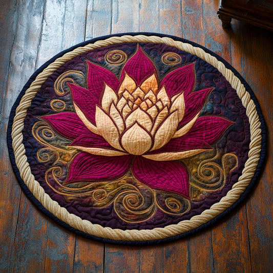 Mystic Lotus CP2807023CL Quilted Round Mat