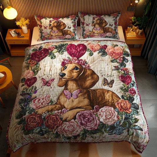 Valentine's Dachshund WN2412055CL Duvet Cover Set