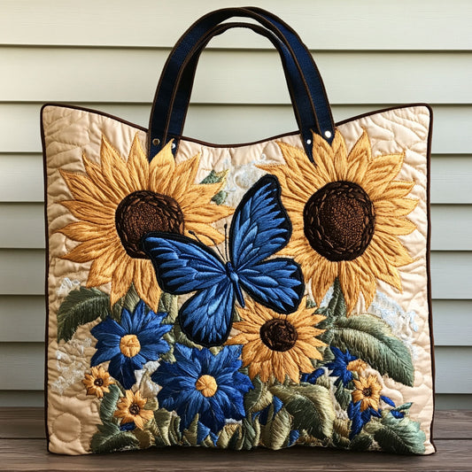 Butterfly Bloom Glow CW2609005CL Quilted Tote Bag