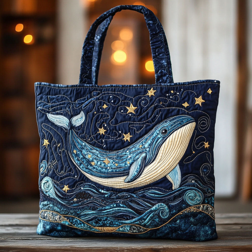 Ocean Whale CW1401038CL Quilted Tote Bag