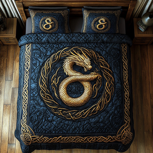 Mystic Gold Dragon WY0301021CL Duvet Cover Set