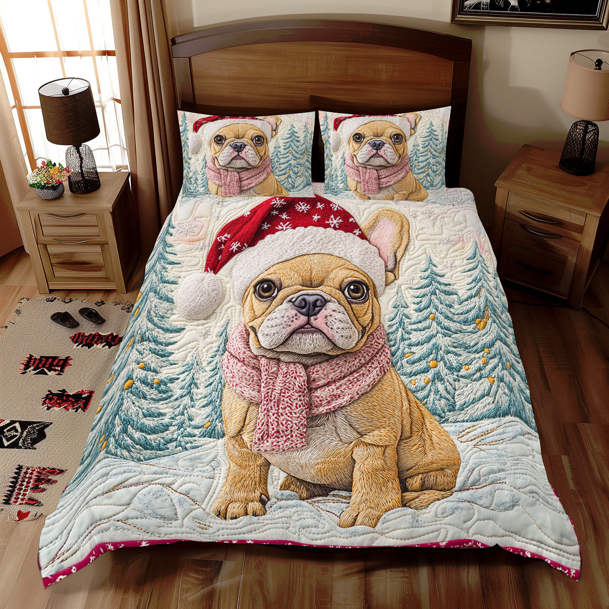 Bulldog Christmas WX2312056CL Duvet Cover Set