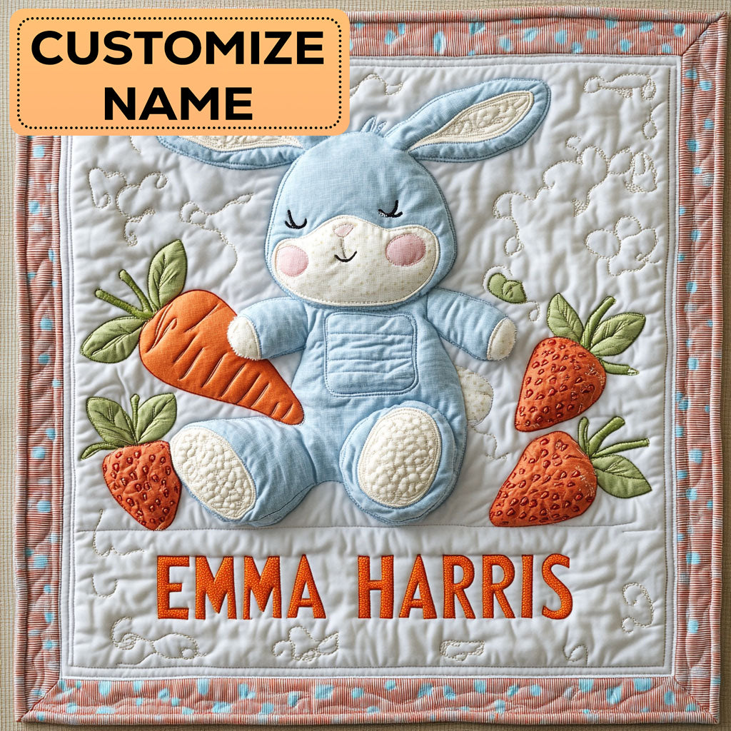 Bunny Love CW3007004CL Personalized Baby Quilt
