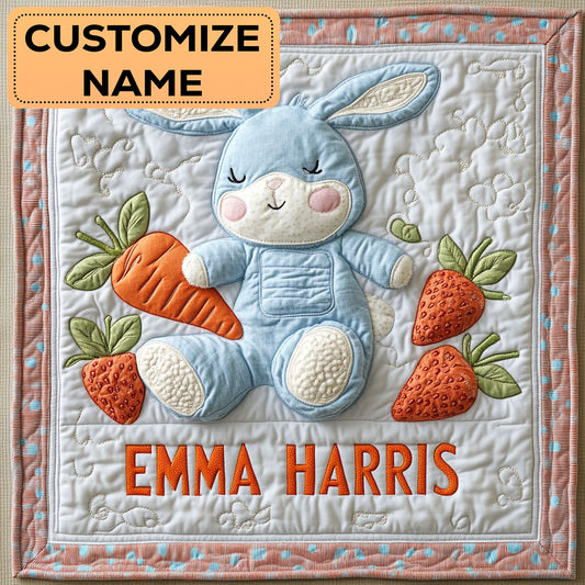 Bunny Love CW3007004CL Personalized Baby Quilt