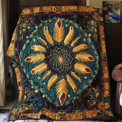 Glorious Native Feather Dreamcatcher WY1902084CL Quilt