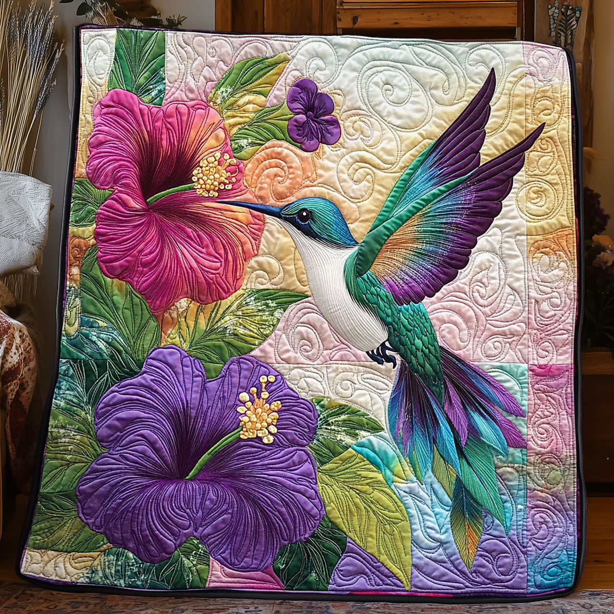 Beautiful Hummingbird WJ0904001CL Quilt