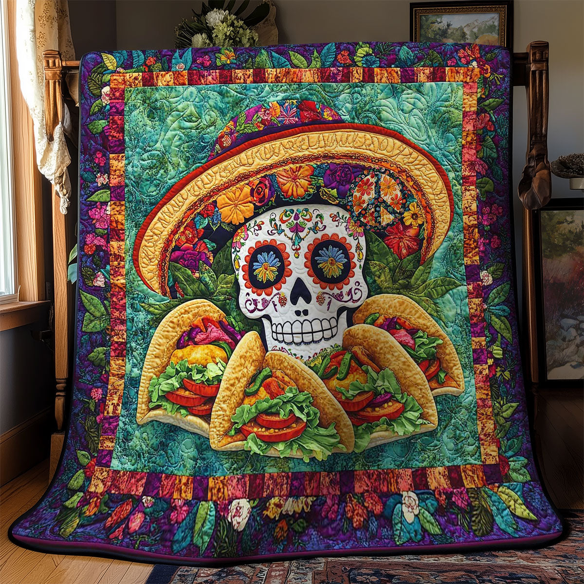 Fiesta Skull WN1712017CL Quilt