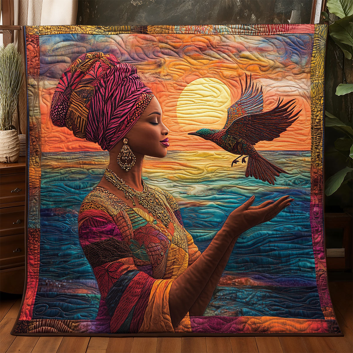 Woman African WX0406066CL Quilt