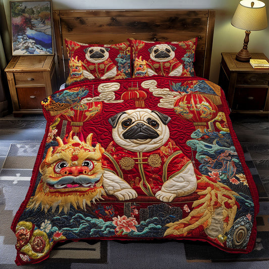New Year Dog WY2412042CL Duvet Cover Set