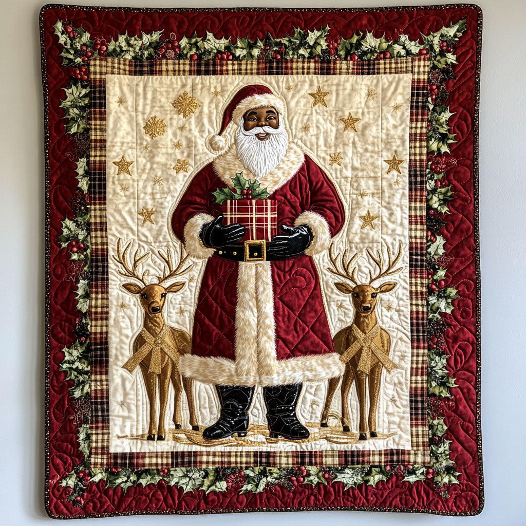 Cozy Home Black Santa Claus WN0511015CL Quilt