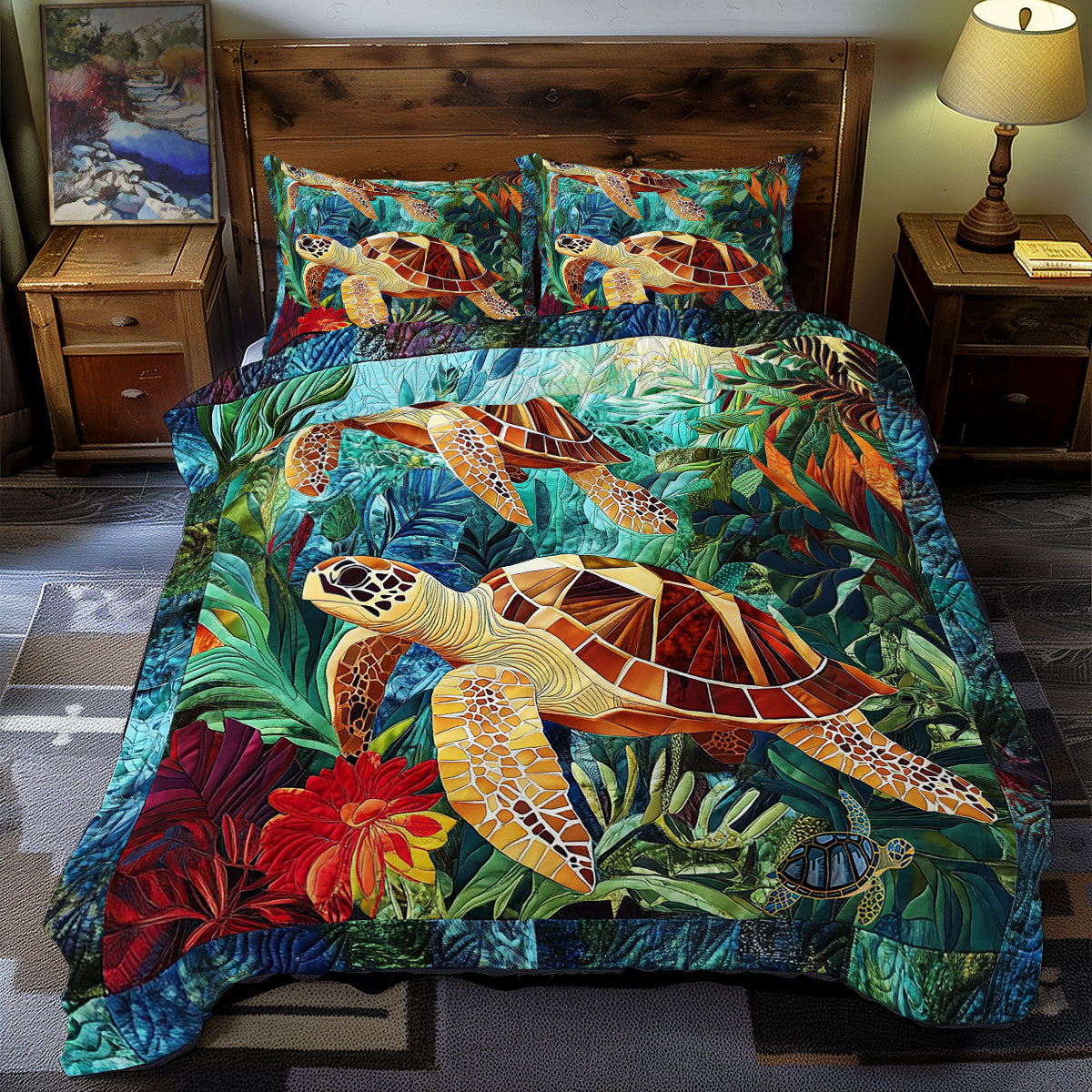 Turtle Family WY0512067CL Duvet Cover Set