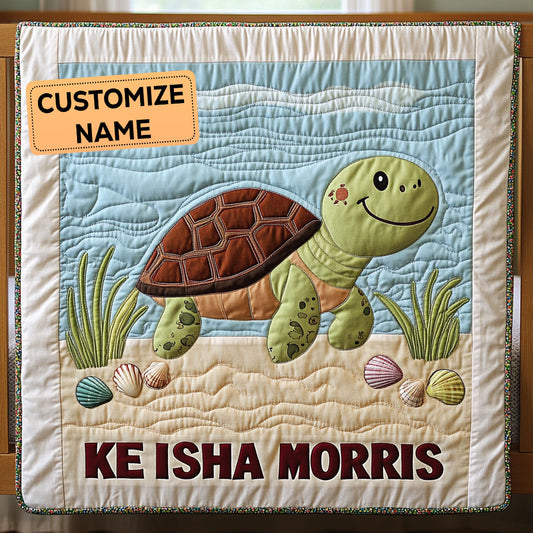 Shell Buddy CP2607013CL Personalized Baby Quilt