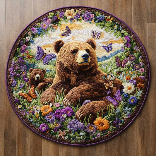 Butterfly Bear WN2904001CL Quilted Round Mat