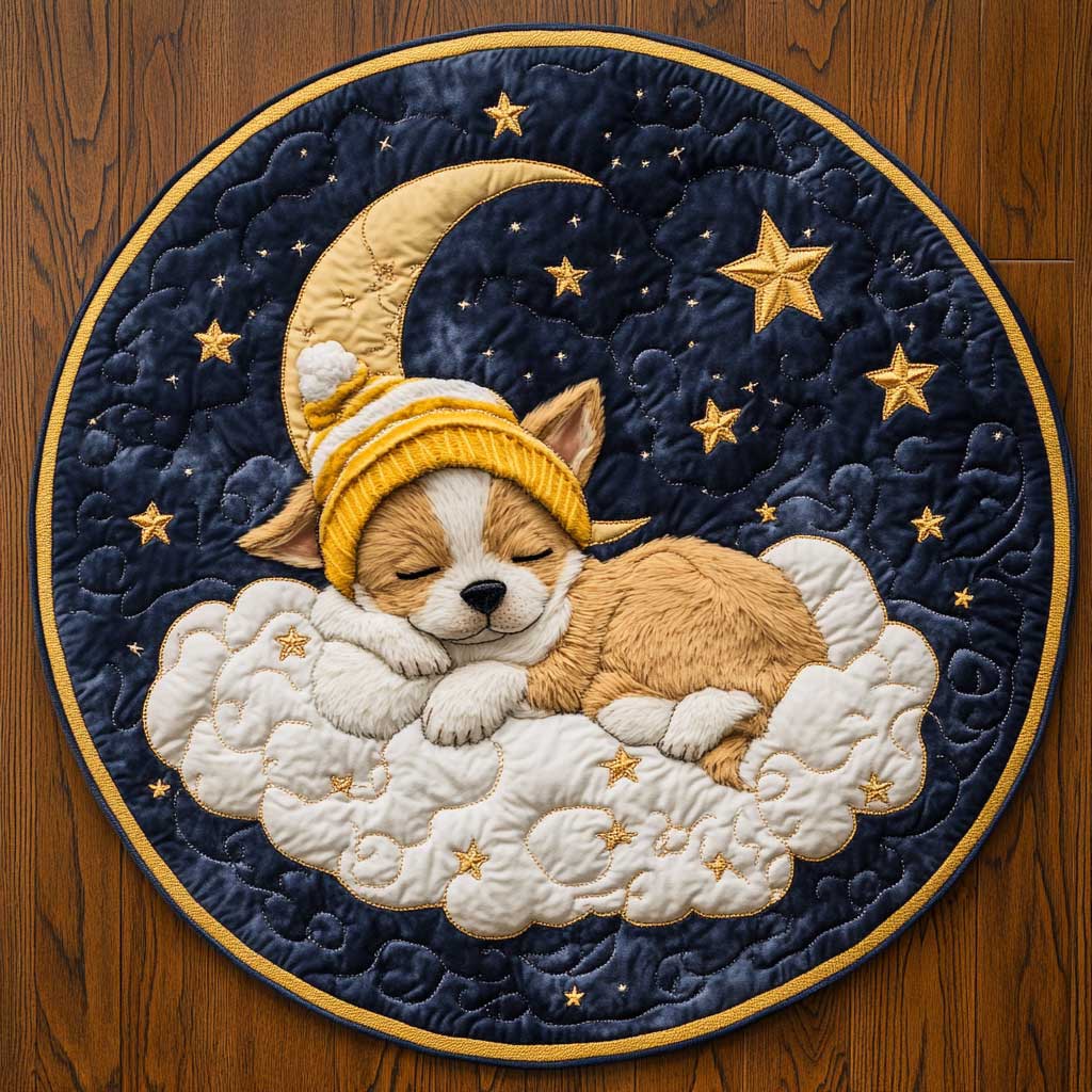 Sleepy Chihuahua WN2804062CL Quilted Round Mat