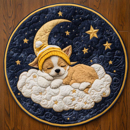 Sleepy Chihuahua WN2804062CL Quilted Round Mat