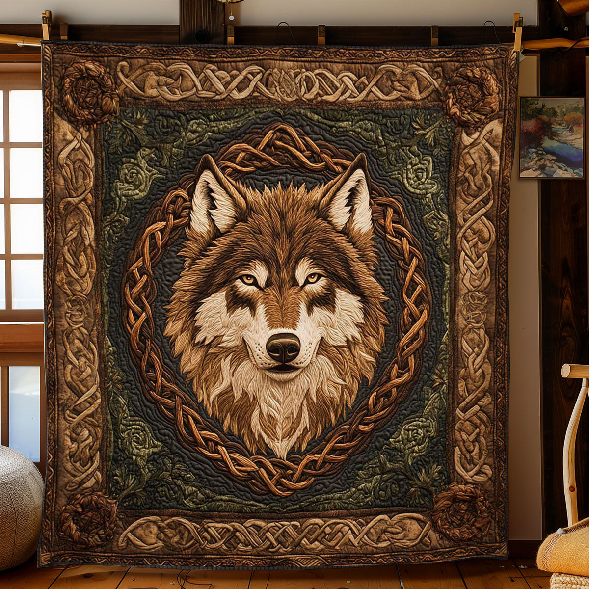 Celtic Wolf Alpha WN1904044CL Quilt