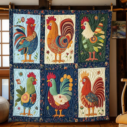 Folk Charm Chicken WJ3112018CL Quilt