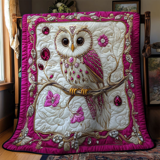 Royal Pink Owl WY3103052CL Quilt