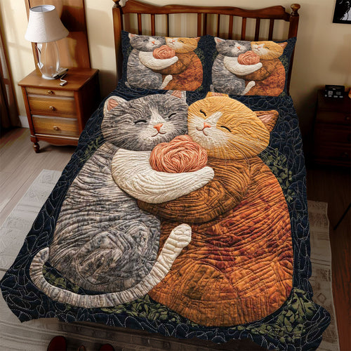 Snugging Yarn Cat WP2211028CL Duvet Cover Set