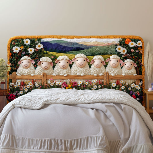 Little Sheep Meadow KL3112024CL Quilted Headboard Slipcover