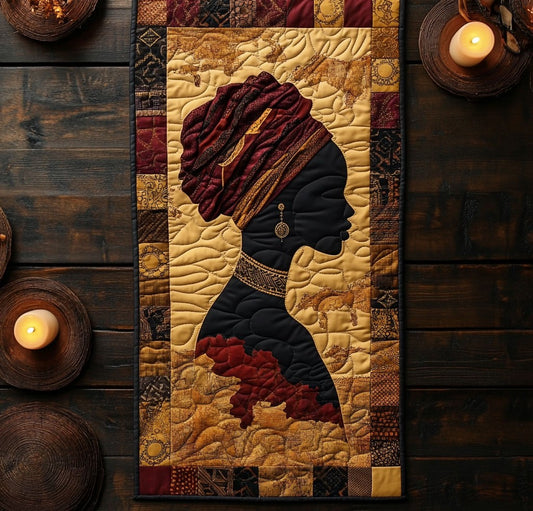 Majestic Melanin CM2105041CL Quilted Table Runner